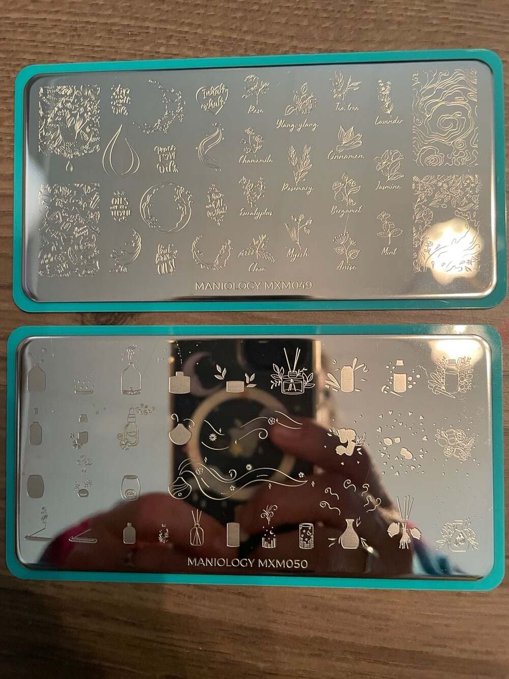 Maniology Nail Stamping Plates MXM049 & MXM050 Essential Oils